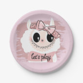 Schattig - grillig monster papieren bordje (Voorkant)