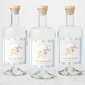 Schattig grillige Limoncello  Likeurfles Etiket (Flessen)
