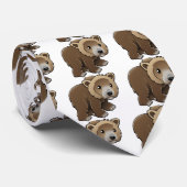 schattig grizzly, bruin of Kodiak-beer Stropdas (Opgerold)