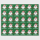 Schattig groen aangepast van de kerstman cadeaupapier (Vlak)