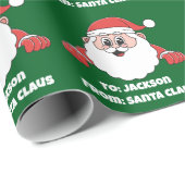 Schattig groen aangepast van de kerstman cadeaupapier (Rol Hoek)
