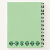 Schattig groen Alien Notitieboek (Achterkant)
