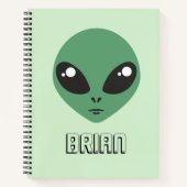 Schattig groen Alien Notitieboek (Voorkant)