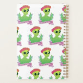 Schattig groen alien planner (Achterkant)