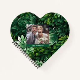 Schattig groen bloemenschetsboek notitieboek