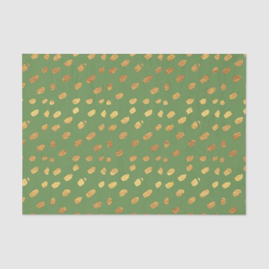 Schattig groen en goud tissuepapier (Voorkant)