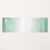 Schattig groen en wit zeemeermin uit dienst yogamat (Voorkant (horizontaal))