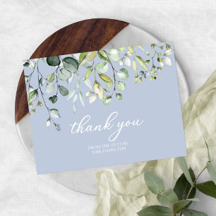 Schattig groen eucalyptus bruidsdouche bedankt P Briefkaart