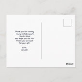 Schattig groen Frankenstein monster gezicht Bedank Briefkaart (Achterkant)