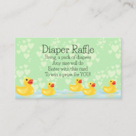 Schattig Groen Geel Rubber Duck Baby shower Informatiekaartje