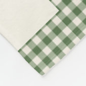 Schattig groen geruit aangepaste foto Kerstmis Fleece Deken (Hoek)