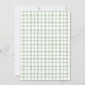 Schattig groen geruit cactus boho lama babyshower bedankkaart (Achterkant)