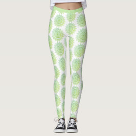Schattig Groen Goud Mandala Patroon Elegant  Leggings