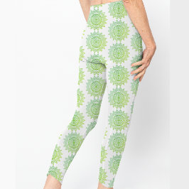 Schattig Groen Goud Mandala Patroon Elegant  Leggings