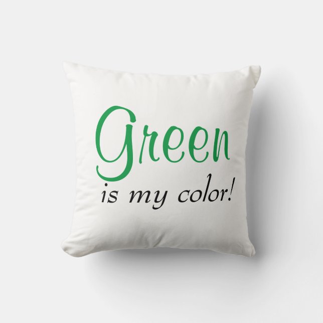 Schattig groen is mijn kleur kussen (Voorkant)
