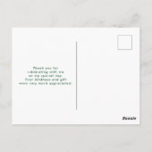 Schattig groen klaverbladpatroon bedankt briefkaart (Achterkant)