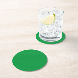 Schattig groen klaverbladpatroon modern chic  ronde kartonnen onderzetter
