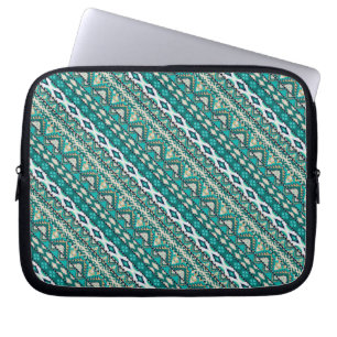 Schattig groen ontwerp azteekse patronen ontwerp laptop sleeve