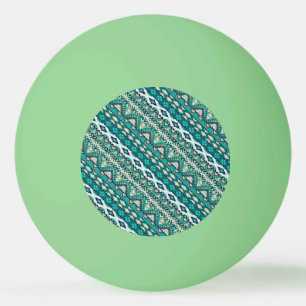 Schattig groen ontwerp azteekse patronen ontwerp pingpongbal