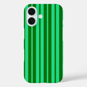 Schattig groen stijlvol strepenpatroon ontwerp iPhone 16 hoesje