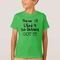 Schattig groen verwend door oma T-shirt