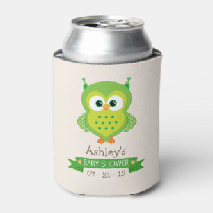 Schattig Groene Uil Baby shower Blikjeskoeler