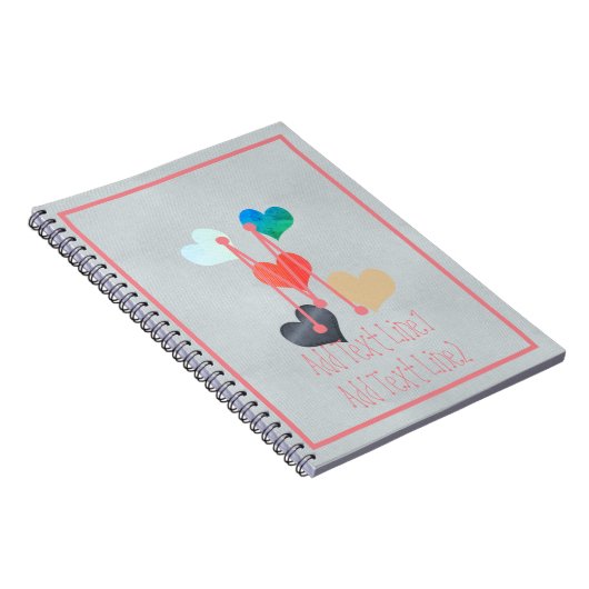 Schattig groot hart knutselproject baby kinderfees notitieboek (Rechterzijde)