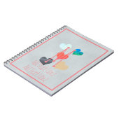 Schattig groot hart knutselproject baby kinderfees notitieboek (Linkerzijde)