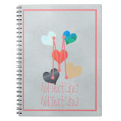 Schattig groot hart knutselproject baby kinderfees notitieboek (Voorkant)