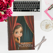 Schattig Groot Oog Verstoppertje Spelen Meisje Planner