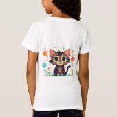 Schattig grootogig tabby poesje t-shirt (Achterkant)