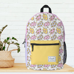Schattig Groovy IJslolly Retro Zomer Monogram Bedrukte Rugzak