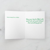 Schattig Guinee Pig Good Tidings St. Patrick's Day Feestdagen Kaart (Binnen)