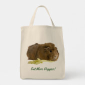 Schattig Guinee Varkens Eating Celery Foto herbrui Tote Bag (Achterkant)