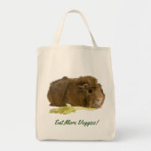 Schattig Guinee Varkens Eating Celery Foto herbrui Tote Bag (Voorkant)