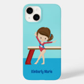Schattig gymnastiek meisje gepersonaliseerde gymna Case-Mate iPhone case (Achterkant)