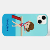 Schattig gymnastiek meisje gepersonaliseerde gymna Case-Mate iPhone case (Achterkant (horizontaal))