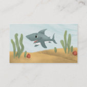 Schattig haai Baby shower luier Raffle Informatiekaartje (Achterkant)