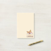 Schattig Hallo Corgi Hond Post-it® Notes (Op bureau)