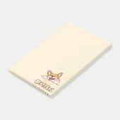 Schattig Hallo Corgi Hond Post-it® Notes (Schuin)