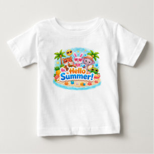 Schattig Hallo Zomer Strand Dieren Ontwerp