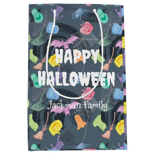 Schattig Halloween aanpasbaar Medium Cadeauzakje (Voorkant)