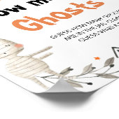 Schattig Halloween Baby shower Raad hoeveel Geeste Poster (Hoek)