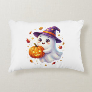 Schattig Halloween-baby spookt een Jack O Lantern  Accent Kussen