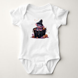 SCHATTIG HALLOWEEN BIGGETJE IN EEN EMMER ROMPER