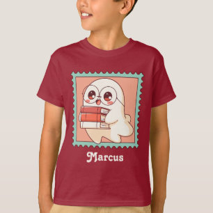 Schattig Halloween Boek Geest Boek Liefhebber Kind T-shirt