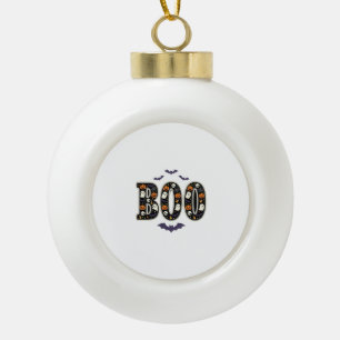 Schattig Halloween Boo Geest Pompoen Ontwerp Keramische Bal Ornament