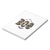 Schattig Halloween Boo Geest Pompoen Ontwerp Notitieblok (Linkerzijde)