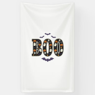 Schattig Halloween Boo Geest Pompoen Ontwerp Spandoek