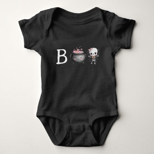 Schattig Halloween Boo Romper (Voorkant)